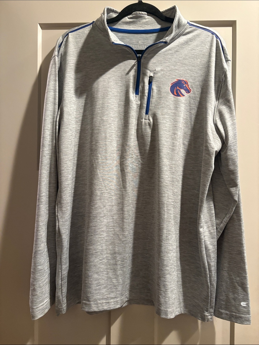 Colosseum Boise State Light Heather Gray Quarter-Zip - L - College, Game Day